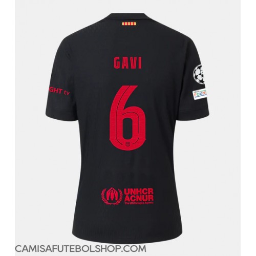 Camisa de time de futebol Barcelona Paez Gavi #6 Replicas 2º Equipamento 2024-25 Manga Curta